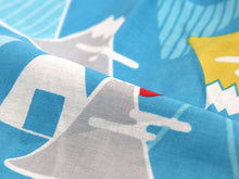 画像をギャラリービューアに読み込む, 子供 甚平 男の子 綿 90 2歳 3歳 水色 富士山 おにぎり 木綿 じんべい 単品 こども キッズ ジュニア 和服 部屋着 送料無料 七夕 祭 花火 夏 涼しい