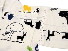 画像をギャラリービューアに読み込む, 子供 甚平 男の子 綿 90 2歳 3歳 ベージュ ライオン キリン ゾウ 動物 木綿 じんべい 単品 こども キッズ ジュニア 和服 部屋着 送料無料 七夕 祭 花火 夏 涼しい