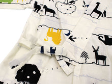画像をギャラリービューアに読み込む, 子供 甚平 男の子 綿 90 2歳 3歳 ベージュ ライオン キリン ゾウ 動物 木綿 じんべい 単品 こども キッズ ジュニア 和服 部屋着 送料無料 七夕 祭 花火 夏 涼しい