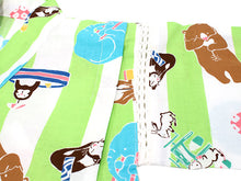 画像をギャラリービューアに読み込む, 子供 甚平 男の子 綿 90 2歳 3歳 黄緑 白 縞 クマ ゾウ うさぎ 動物 WADATHI 木綿 じんべい 単品 こども キッズ ジュニア 和服 部屋着 送料無料 七夕 祭 花火 夏 涼しい