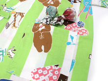 画像をギャラリービューアに読み込む, 子供 甚平 男の子 綿 90 2歳 3歳 黄緑 白 縞 クマ ゾウ うさぎ 動物 WADATHI 木綿 じんべい 単品 こども キッズ ジュニア 和服 部屋着 送料無料 七夕 祭 花火 夏 涼しい