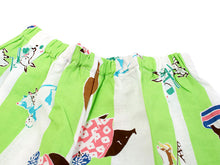 画像をギャラリービューアに読み込む, 子供 甚平 男の子 綿 90 2歳 3歳 黄緑 白 縞 クマ ゾウ うさぎ 動物 WADATHI 木綿 じんべい 単品 こども キッズ ジュニア 和服 部屋着 送料無料 七夕 祭 花火 夏 涼しい