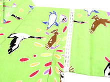 画像をギャラリービューアに読み込む, 子供 甚平 男の子 綿 100 3歳 4歳 黄緑 ペンギン フクロウ ワシ 花火 動物 WADATHI 木綿 じんべい 単品 こども キッズ ジュニア 和服 部屋着 送料無料 七夕 祭 花火 夏 涼しい