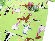 画像をギャラリービューアに読み込む, 子供 甚平 男の子 綿 100 3歳 4歳 黄緑 ペンギン フクロウ ワシ 花火 動物 WADATHI 木綿 じんべい 単品 こども キッズ ジュニア 和服 部屋着 送料無料 七夕 祭 花火 夏 涼しい