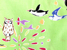 画像をギャラリービューアに読み込む, 子供 甚平 男の子 綿 100 3歳 4歳 黄緑 ペンギン フクロウ ワシ 花火 動物 WADATHI 木綿 じんべい 単品 こども キッズ ジュニア 和服 部屋着 送料無料 七夕 祭 花火 夏 涼しい