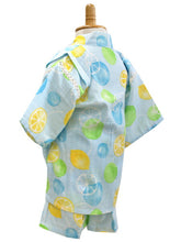 画像をギャラリービューアに読み込む, 子供 甚平 男の子 綿 100 3歳 4歳 水色 ドット レモン 木綿 じんべい 単品 こども キッズ ジュニア 和服 部屋着 送料無料 七夕 祭 花火 夏 涼しい