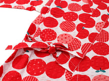 画像をギャラリービューアに読み込む, 子供 甚平 女の子 綿 90 2歳 3歳 赤 りんご リップル 木綿 じんべい 単品 こども キッズ ジュニア 和服 部屋着 送料無料 七夕 祭 花火 夏 涼しい