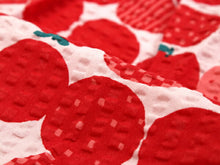 画像をギャラリービューアに読み込む, 子供 甚平 女の子 綿 90 2歳 3歳 赤 りんご リップル 木綿 じんべい 単品 こども キッズ ジュニア 和服 部屋着 送料無料 七夕 祭 花火 夏 涼しい