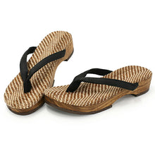 画像をギャラリービューアに読み込む, 下駄 サンダル 黒 鼻緒 レディース 夏 浴衣 編み 女性 ゆかた カジュアル 普段着 和装 和服 Wa de Modern あす楽