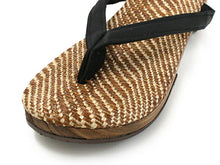 画像をギャラリービューアに読み込む, 下駄 サンダル 黒 鼻緒 レディース 夏 浴衣 編み 女性 ゆかた カジュアル 普段着 和装 和服 Wa de Modern あす楽