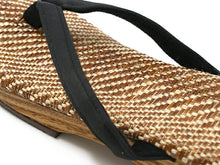 画像をギャラリービューアに読み込む, 下駄 サンダル 黒 鼻緒 レディース 夏 浴衣 編み 女性 ゆかた カジュアル 普段着 和装 和服 Wa de Modern あす楽