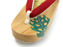 画像をギャラリービューアに読み込む, 下駄 レディース 浴衣 23.0 23.5 24.0 24.5 ベージュ 桐 フラミンゴ 台 赤 麻 鼻緒 右近 女性 ラバー有