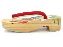 画像をギャラリービューアに読み込む, 下駄 レディース 浴衣 23.0 23.5 24.0 24.5 ベージュ 桐 フラミンゴ 台 赤 麻 鼻緒 右近 女性 ラバー有