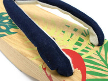 画像をギャラリービューアに読み込む, 下駄 レディース 浴衣 23.0 23.5 24.0 24.5 ベージュ 桐 フラミンゴ 台 紺 麻 鼻緒 右近 女性 ラバー有