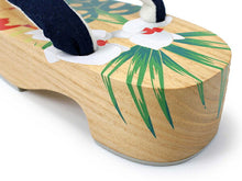 画像をギャラリービューアに読み込む, 下駄 レディース 浴衣 23.0 23.5 24.0 24.5 ベージュ 桐 フラミンゴ 台 紺 麻 鼻緒 右近 女性 ラバー有