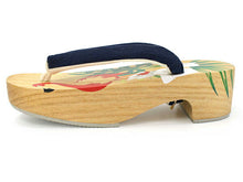 画像をギャラリービューアに読み込む, 下駄 レディース 浴衣 23.0 23.5 24.0 24.5 ベージュ 桐 フラミンゴ 台 紺 麻 鼻緒 右近 女性 ラバー有