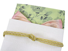 画像をギャラリービューアに読み込む, 洗える夏着物 コーディネートセット 4点セット Mサイズ 黄緑 花 きもの 白 矢絣 名古屋帯 ピンクベージュ 黄色 正絹帯揚げ帯締め 薄物 小紋 レディース 女性 プレタ 和装 和服