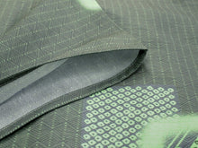 画像をギャラリービューアに読み込む, 洗える夏着物 コーディネートセット 4点セット Lサイズ 緑灰 桜 鹿の子 きもの 薄ピンク 流水 名古屋帯 薄橙 濃ピンク 正絹帯揚げ帯締め 薄物 小紋 レディース 女性 プレタ 和装 和服