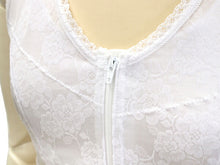 画像をギャラリービューアに読み込む, 和装ブラジャー M L LL 立体裁断 ブラジャー 補整下着 白 レース フロントファスナー 補正パッド 抗菌 防臭 綿 綿ニット天竺 日本製 和装 ブラ 下着 和服 レディース 女性用 着物 着付小物
