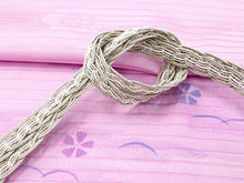 画像をギャラリービューアに読み込む, 洗える夏着物 コーディネートセット 4点セット Lサイズ 紫 花 きもの 紺 葉 名古屋帯 紫 正絹帯揚げ帯締め 霰 グレー ベージュ 薄物 小紋 レディース 女性 プレタ 和装 和服