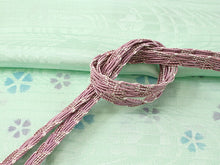 画像をギャラリービューアに読み込む, 洗える夏着物 コーディネートセット 4点セット Lサイズ 紫 花 きもの 白 芝 名古屋帯 ミントグリーン 正絹帯揚げ帯締め 霰 薄紫 薄物 小紋 レディース 女性 プレタ 和装 和服