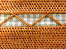 画像をギャラリービューアに読み込む, かごバッグ レディース 茶色 かご グリーン チェック 内布 アタ 夏 バッグ 単品 浴衣 女性 カゴ 籠 ゆかた 浴衣バッグ 手提げ 和装 和服 あす楽