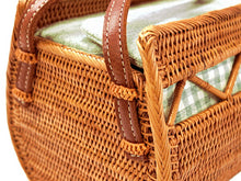 画像をギャラリービューアに読み込む, かごバッグ レディース 茶色 かご グリーン チェック 内布 アタ 夏 バッグ 単品 浴衣 女性 カゴ 籠 ゆかた 浴衣バッグ 手提げ 和装 和服 あす楽