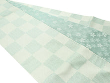 画像をギャラリービューアに読み込む, 浴衣 セット レディース 2点セット Sサイズ 薄紫 朝顔 ゆかた 薄緑 市松 帯 渋ピンク 小桜 半幅帯 女性 大人 浴衣セット 仕立て上がり プレタ 和装 和服 花火大会 夏祭り