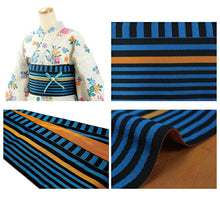 画像をギャラリービューアに読み込む, 半幅帯 リバーシブル ストライプ 全5色 浴衣 小紋 着物 袴 半巾帯 細帯 袴下帯 洗える 半幅帯 縞 日本製