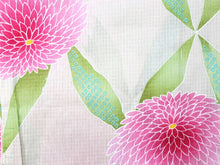 画像をギャラリービューアに読み込む, 浴衣 セット レディース 2点セット Sサイズ 生成り 菊 ゆかた 濃抹茶 花唐草 帯 万寿菊 花 唐草 女性 大人 浴衣セット 仕立て上がり プレタ 20代 30代 40代 和装 和服 花火大会 夏祭り