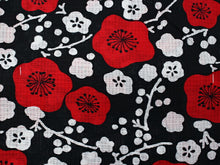 画像をギャラリービューアに読み込む, 浴衣 セット レディース 2点セット Mサイズ 黒 梅 ゆかた からし 縞 帯 ストライプ 女性 大人 浴衣セット 仕立て上がり プレタ 20代 30代 40代 和装 和服 花火大会 夏祭り