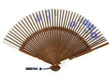 画像をギャラリービューアに読み込む, 扇子 女性用 袋付き セット 白地 朝顔 シルク 竹 桐箱入り 青 レディース 母の日 プレゼント ギフト おしゃれ 普段使いに 婦人用 女性 レディース せんす 扇子袋 セット 和装小物 夏