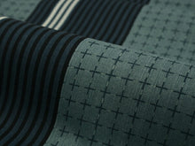 画像をギャラリービューアに読み込む, 浴衣 セット メンズ 2点セット LLサイズ 灰緑 十字格子 ゆかた ネイビー 献上柄 帯 縞 メンズ浴衣セット プレタ 角帯 夏 カジュアル 花火大会 夏祭り 男性 紳士 メンズファッション 浴衣セット 男性和服 男性浴衣 送料無料 あす