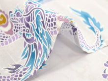 画像をギャラリービューアに読み込む, 子供 ゆかた 男の子 綿 100 薄紫 雲龍 浴衣 単品 こども キッズ ジュニア 和服 部屋着 送料無料 七夕 祭 花火 夏 涼しい