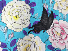 画像をギャラリービューアに読み込む, 半幅帯 WAKKA半幅帯 単品 ターコイズ 黒揚羽 半巾帯 黄色 アラベスク リバーシブル バラ 着物 帯 カジュアル レディース アレンジ 細帯 四寸 日本製 女性 和装 和服 あす楽