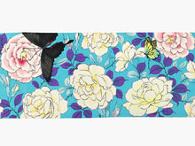 画像をギャラリービューアに読み込む, 半幅帯 WAKKA半幅帯 単品 ターコイズ 黒揚羽 半巾帯 黄色 アラベスク リバーシブル バラ 着物 帯 カジュアル レディース アレンジ 細帯 四寸 日本製 女性 和装 和服 あす楽