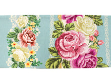 画像をギャラリービューアに読み込む, 半幅帯 WAKKA半幅帯 単品 青緑 クラシックローズ 半巾帯 ベージュ 横縞 リバーシブル バラ 着物 帯 カジュアル レディース アレンジ 細帯 四寸 日本製 女性 和装 和服 あす楽