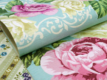 画像をギャラリービューアに読み込む, 半幅帯 WAKKA半幅帯 単品 青緑 クラシックローズ 半巾帯 ベージュ 横縞 リバーシブル バラ 着物 帯 カジュアル レディース アレンジ 細帯 四寸 日本製 女性 和装 和服 あす楽