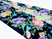 画像をギャラリービューアに読み込む, 半幅帯 WAKKA半幅帯 単品 紺 アフタヌーンティ 半巾帯 黄色 扇 リバーシブル 椿 花 葉 着物 帯 カジュアル レディース アレンジ 細帯 四寸 日本製 女性 和装 和服 あす楽