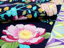 画像をギャラリービューアに読み込む, 半幅帯 WAKKA半幅帯 単品 紺 アフタヌーンティ 半巾帯 黄色 扇 リバーシブル 椿 花 葉 着物 帯 カジュアル レディース アレンジ 細帯 四寸 日本製 女性 和装 和服 あす楽