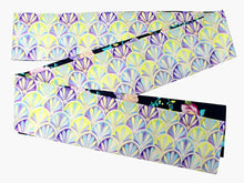 画像をギャラリービューアに読み込む, 半幅帯 WAKKA半幅帯 単品 紺 アフタヌーンティ 半巾帯 黄色 扇 リバーシブル 椿 花 葉 着物 帯 カジュアル レディース アレンジ 細帯 四寸 日本製 女性 和装 和服 あす楽