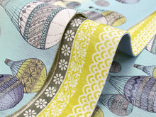 画像をギャラリービューアに読み込む, 半幅帯 WAKKA半幅帯 単品 水色 気球 半巾帯 黄色 花 リバーシブル 国境のない街 グレー 唐草 着物 帯 カジュアル レディース アレンジ 細帯 四寸 日本製 女性 和装 和服 あす楽