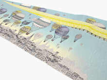 画像をギャラリービューアに読み込む, 半幅帯 WAKKA半幅帯 単品 水色 気球 半巾帯 黄色 花 リバーシブル 国境のない街 グレー 唐草 着物 帯 カジュアル レディース アレンジ 細帯 四寸 日本製 女性 和装 和服 あす楽