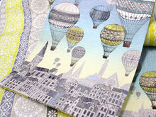 画像をギャラリービューアに読み込む, 半幅帯 WAKKA半幅帯 単品 水色 気球 半巾帯 黄色 花 リバーシブル 国境のない街 グレー 唐草 着物 帯 カジュアル レディース アレンジ 細帯 四寸 日本製 女性 和装 和服 あす楽