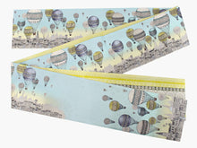 画像をギャラリービューアに読み込む, 半幅帯 WAKKA半幅帯 単品 水色 気球 半巾帯 黄色 花 リバーシブル 国境のない街 グレー 唐草 着物 帯 カジュアル レディース アレンジ 細帯 四寸 日本製 女性 和装 和服 あす楽