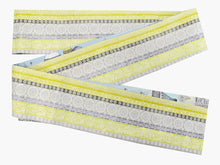 画像をギャラリービューアに読み込む, 半幅帯 WAKKA半幅帯 単品 水色 気球 半巾帯 黄色 花 リバーシブル 国境のない街 グレー 唐草 着物 帯 カジュアル レディース アレンジ 細帯 四寸 日本製 女性 和装 和服 あす楽