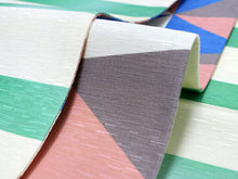 画像をギャラリービューアに読み込む, 半幅帯 WAKKA半幅帯 単品 ベージュ レモン 半巾帯 ピンク 幾何学 緑 縞 レモネード リバーシブル 服 着物 帯 カジュアル レディース アレンジ 細帯 四寸 日本製 女性 和装 和服 あす楽