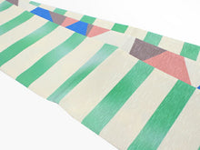 画像をギャラリービューアに読み込む, 半幅帯 WAKKA半幅帯 単品 ベージュ レモン 半巾帯 ピンク 幾何学 緑 縞 レモネード リバーシブル 服 着物 帯 カジュアル レディース アレンジ 細帯 四寸 日本製 女性 和装 和服 あす楽