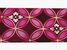 画像をギャラリービューアに読み込む, 半幅帯 WAKKA半幅帯 単品 白 市松 半巾帯 赤紫 華七宝 リバーシブル 黒 菊 服 着物 帯 カジュアル レディース アレンジ 細帯 四寸 日本製 女性 和装 和服 あす楽