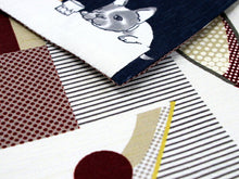 画像をギャラリービューアに読み込む, 半幅帯 WAKKA半幅帯 単品 濃紺 犬 半巾帯 白地 ワイングラス リバーシブル お酒 猫 メモリーグラス 服 着物 帯 カジュアル レディース アレンジ 細帯 四寸 日本製 女性 和装 和服 あす楽